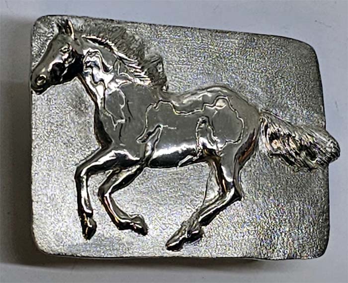 Paint Horse Galloping Buckle
