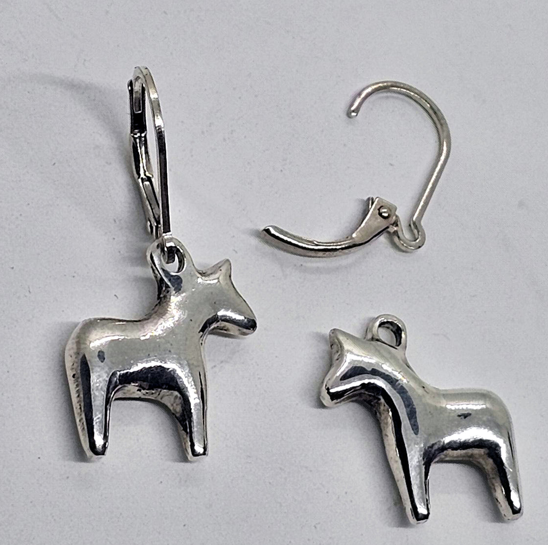 Pony Nugget Lever Back Earrings large