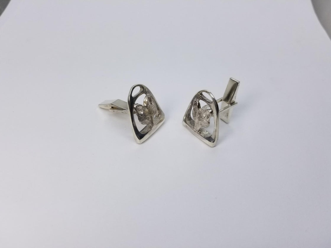 Stirrup with Fox Mask Cuff Links