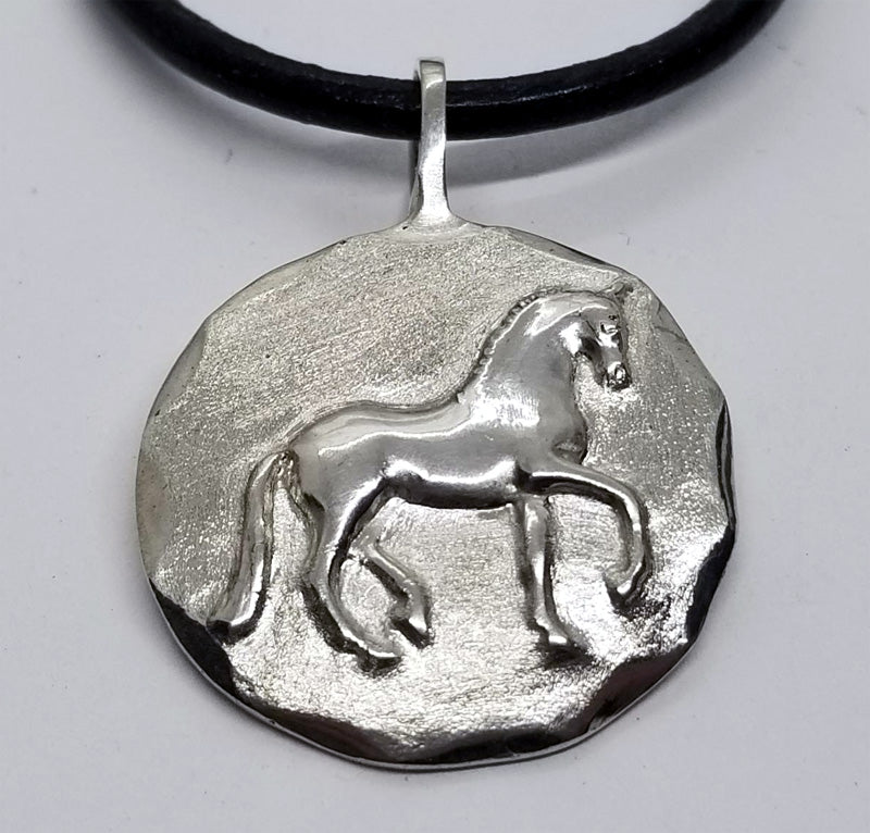 Piaffe Horse Large Round Medallion