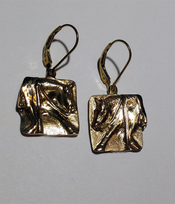 Western Reining Horse Lever Back Earrings