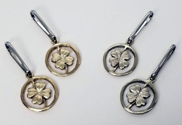 Boot Zipper Pulls---4 Leaf Clover