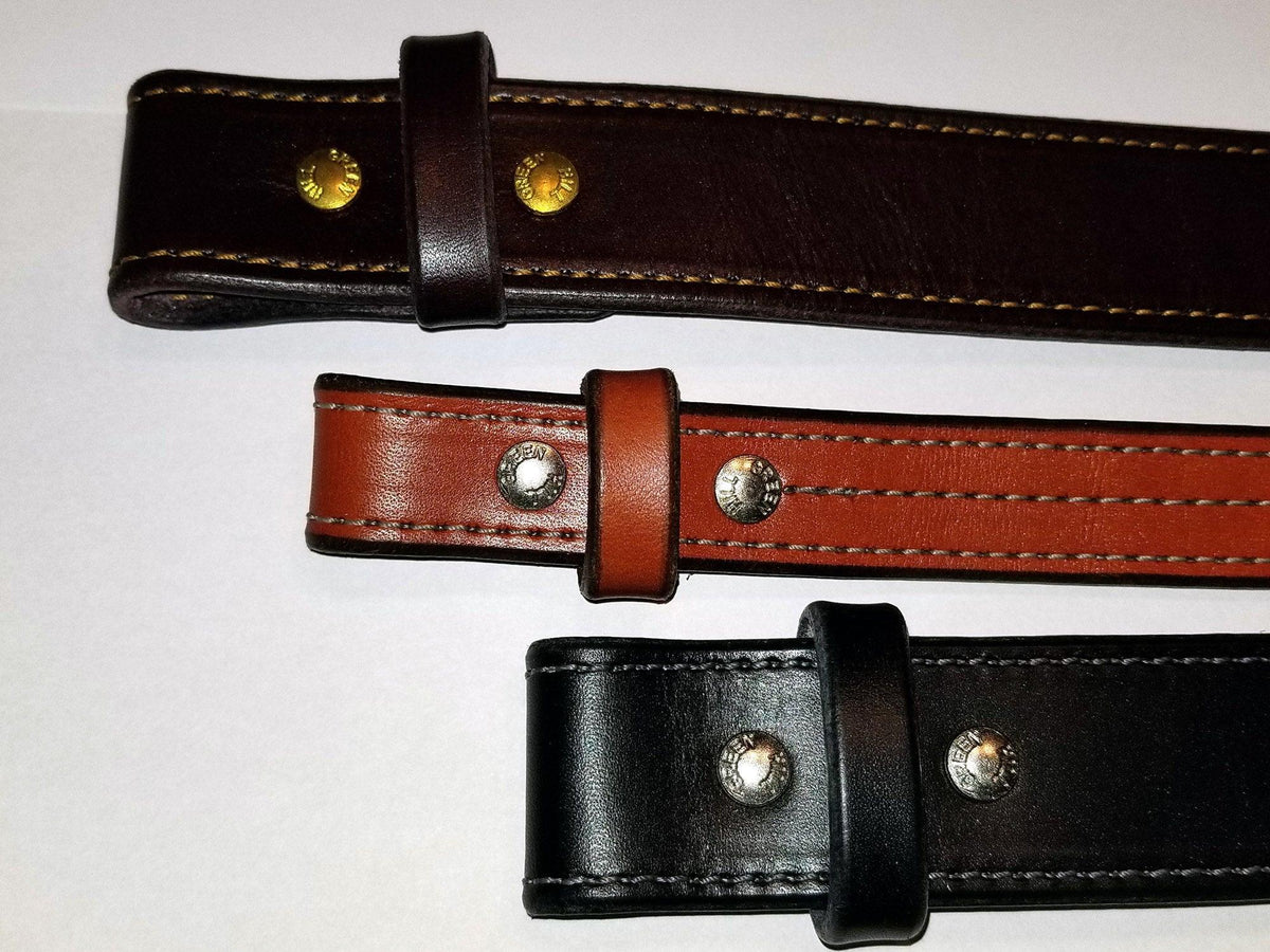 Bridle Leather Belts with stitching 1.25 inch width – Tempi Design Studio