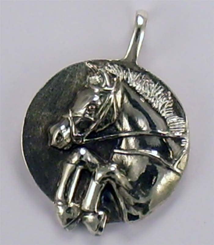 Cross Country Horse Pendant