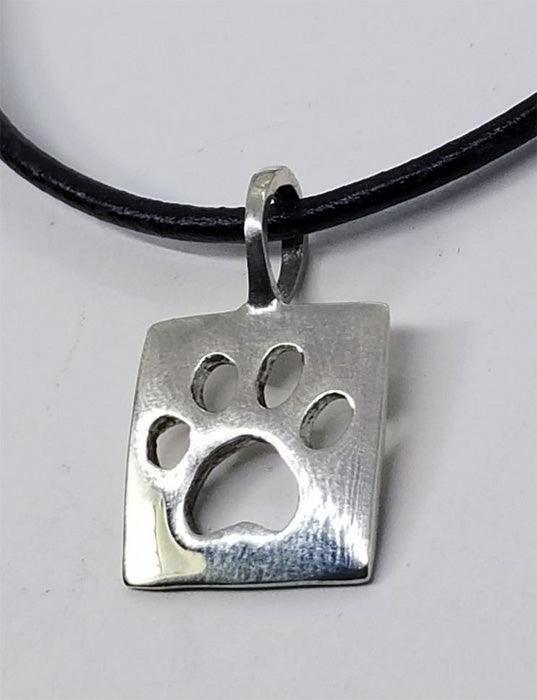 Dog Paw Print Pendant Small