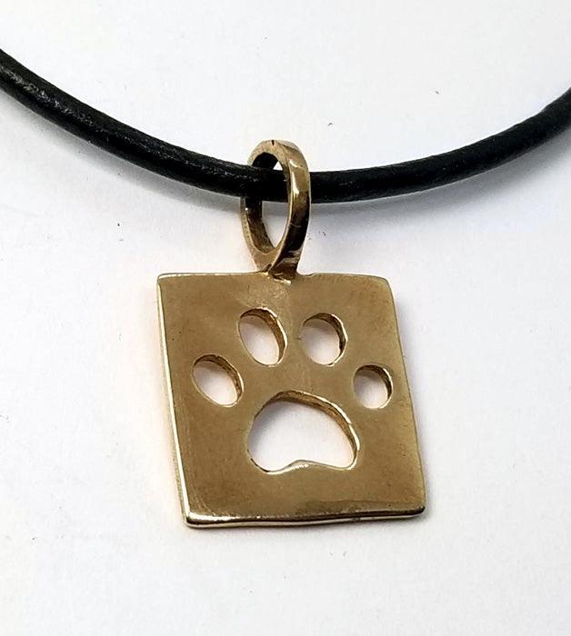 Dog Paw Print Pendant Small - Tempi Design Studio
