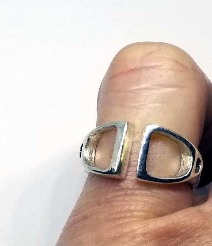 Double English Stirrup Ring - Tempi Design Studio