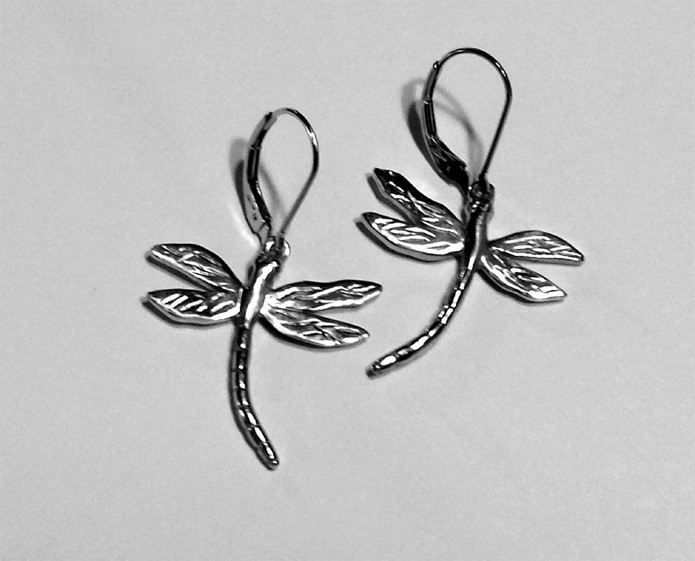 Dragonfly Lever Back Earrings - Tempi Design Studio