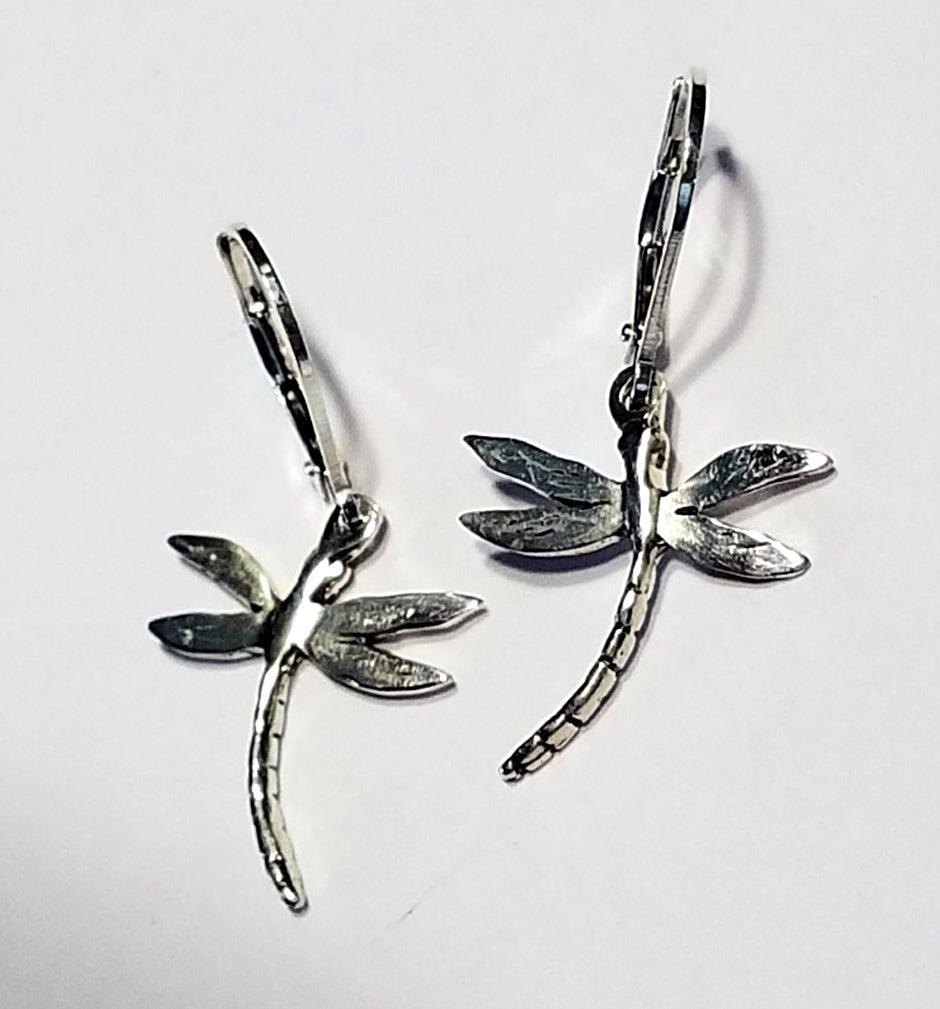 Dragonfly Lever Back Earrings - Tempi Design Studio