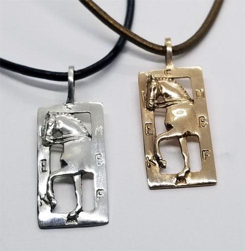 Dressage Horse and Arena Pendant Medium