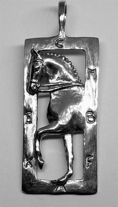 Dressage Horse and Arena Pendant Medium - Tempi Design Studio