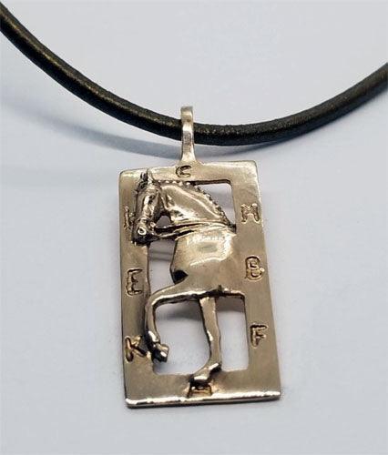 Dressage Horse and Arena Pendant Medium - Tempi Design Studio