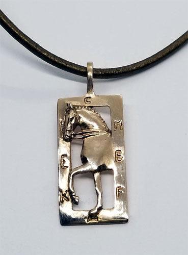 Dressage Horse and Arena Pendant Medium - Tempi Design Studio