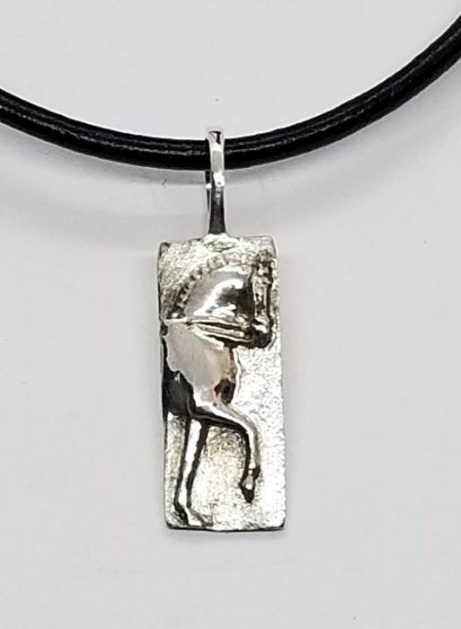 Dressage Horse at Trot Pendant Small