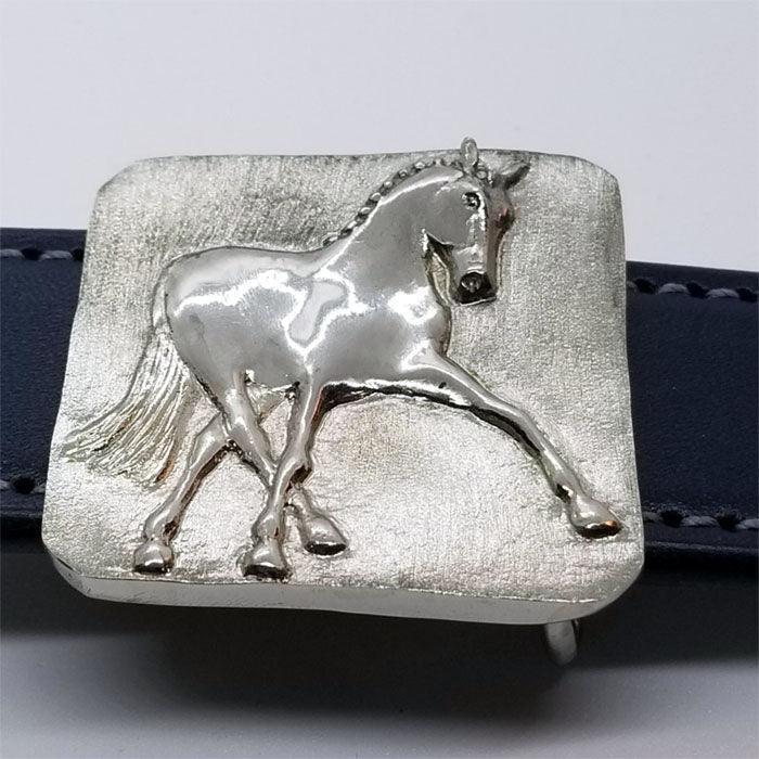 Dressage Horse Half Pass Buckle Large - Tempi Design Studio