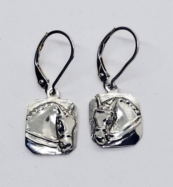 Dressage Horse Squared Lever Back/ Post  Earring