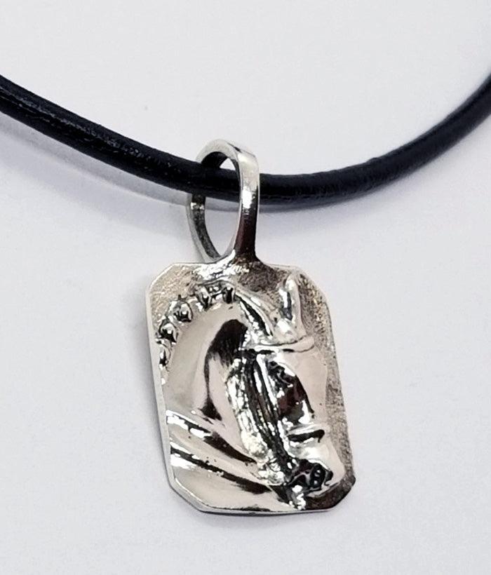 Dressage Horse Squared Pendant - Tempi Design Studio