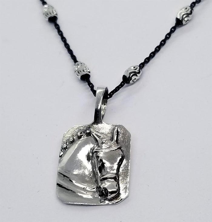 Dressage Horse Squared Pendant - Tempi Design Studio