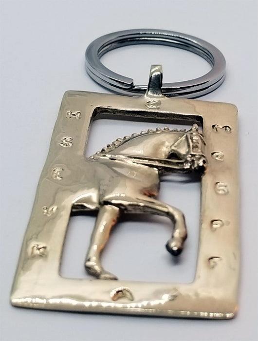 Dressage Horse Trot and Arena Key Fob - Tempi Design Studio