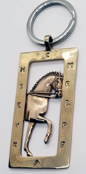 Dressage Horse Trot and Arena Key Fob - Tempi Design Studio