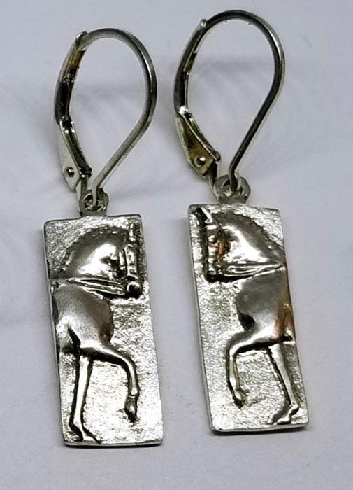 Dressage Horse Trot Leverback Earrings