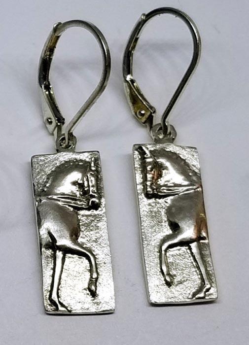 Dressage Horse Trot Leverback Earrings - Tempi Design Studio