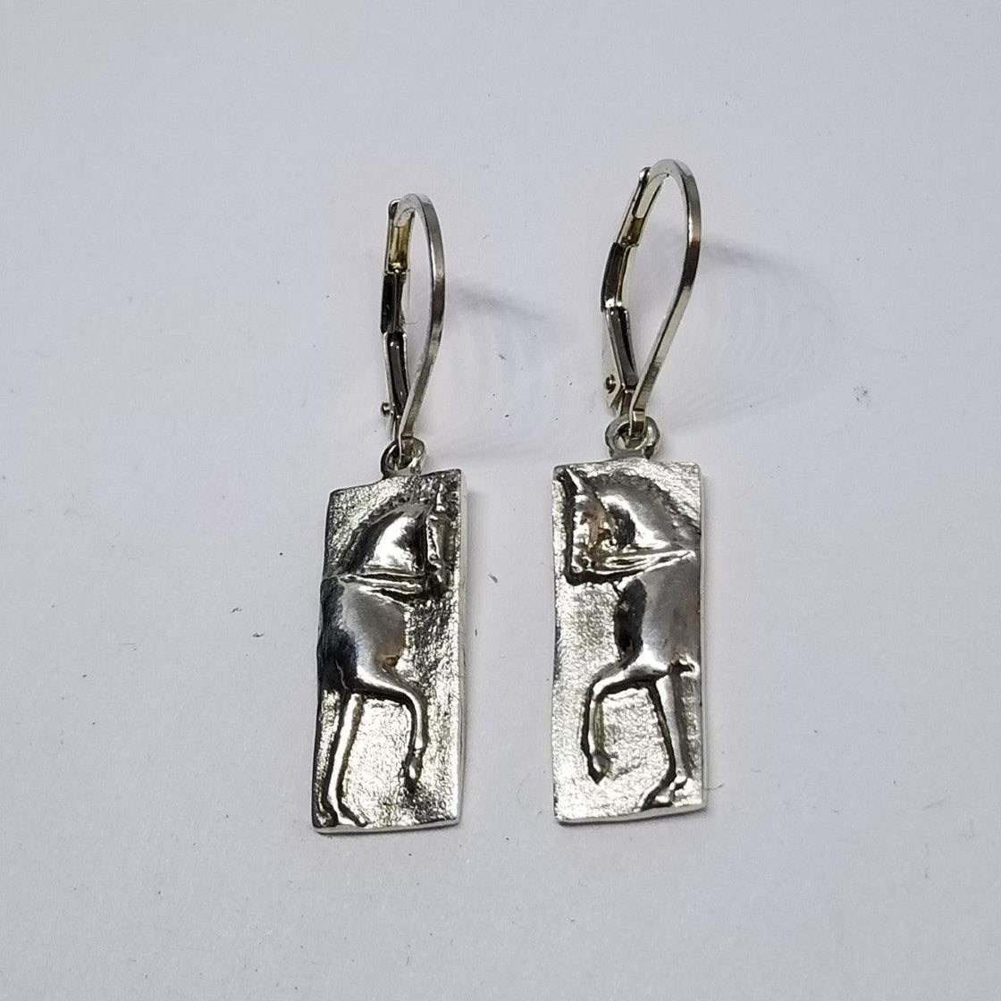 Dressage Horse Trot Leverback Earrings - Tempi Design Studio