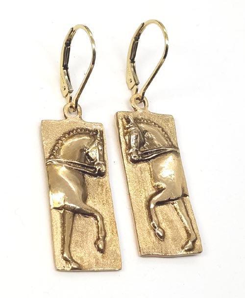 Dressage Horse Trot Leverback Earrings - Tempi Design Studio