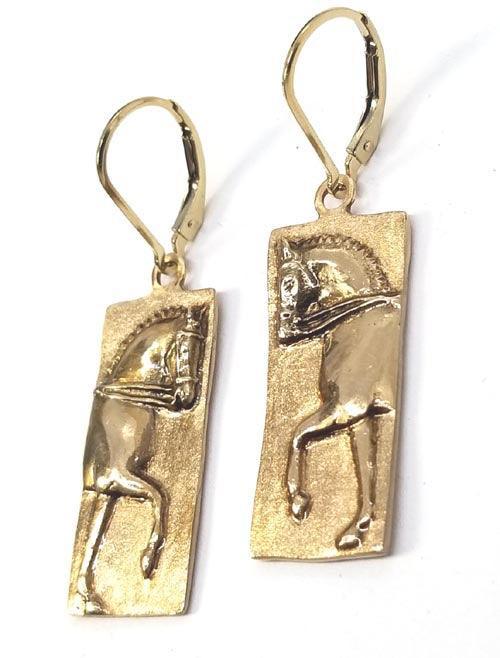 Dressage Horse Trot Leverback Earrings - Tempi Design Studio