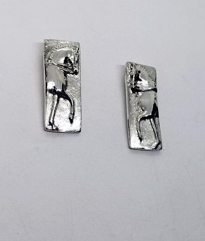 Dressage Horse Trot Stud Earrings