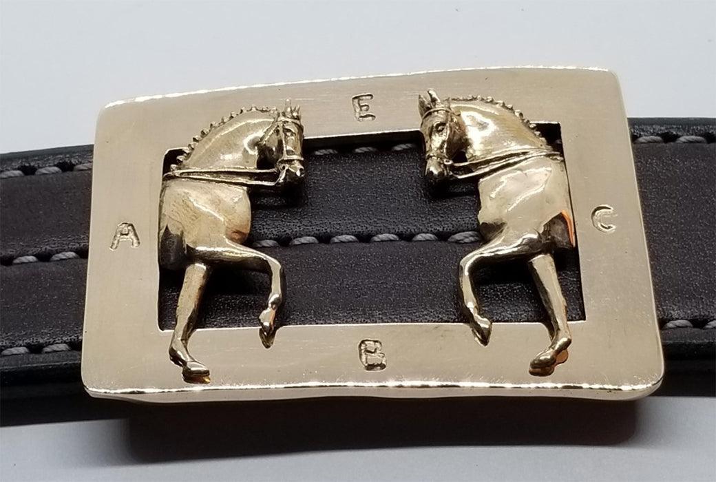 Dressage Horses and Arena Buckle Medium - Tempi Design Studio