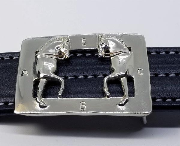 Dressage Horses and Arena Buckle Medium - Tempi Design Studio