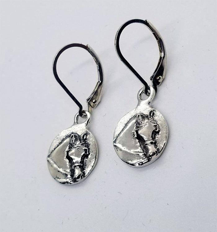 Driving Pony Petite Lever Back Earrings - Tempi Design Studio