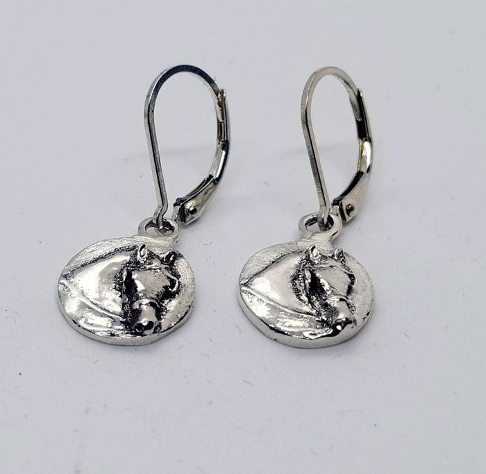 Driving Pony Petite Lever Back Earrings - Tempi Design Studio