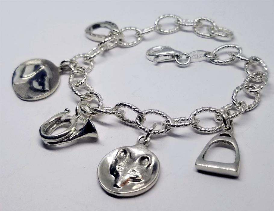 Fox and Hound Charm Bracelet