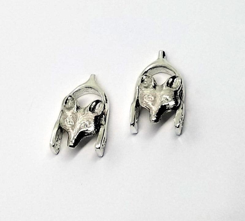 Fox Mask on  Spur Stud Earring or Lever Back Earring