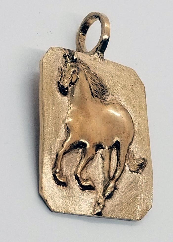 Freisian Horse Galloping Medallion - Tempi Design Studio