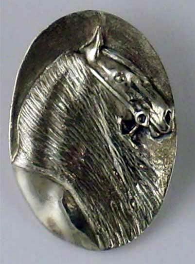 Friesian Horse Brooch and Slide