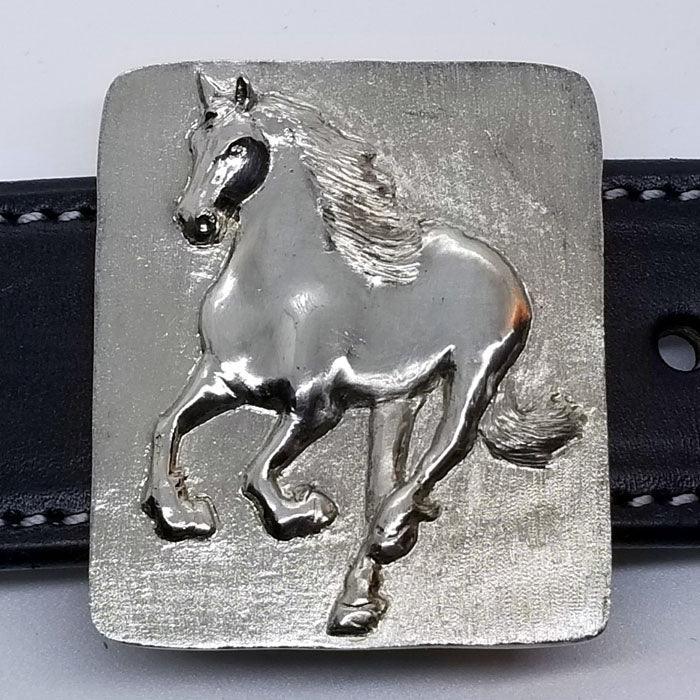 Friesian Horse Galloping Buckle - Tempi Design Studio