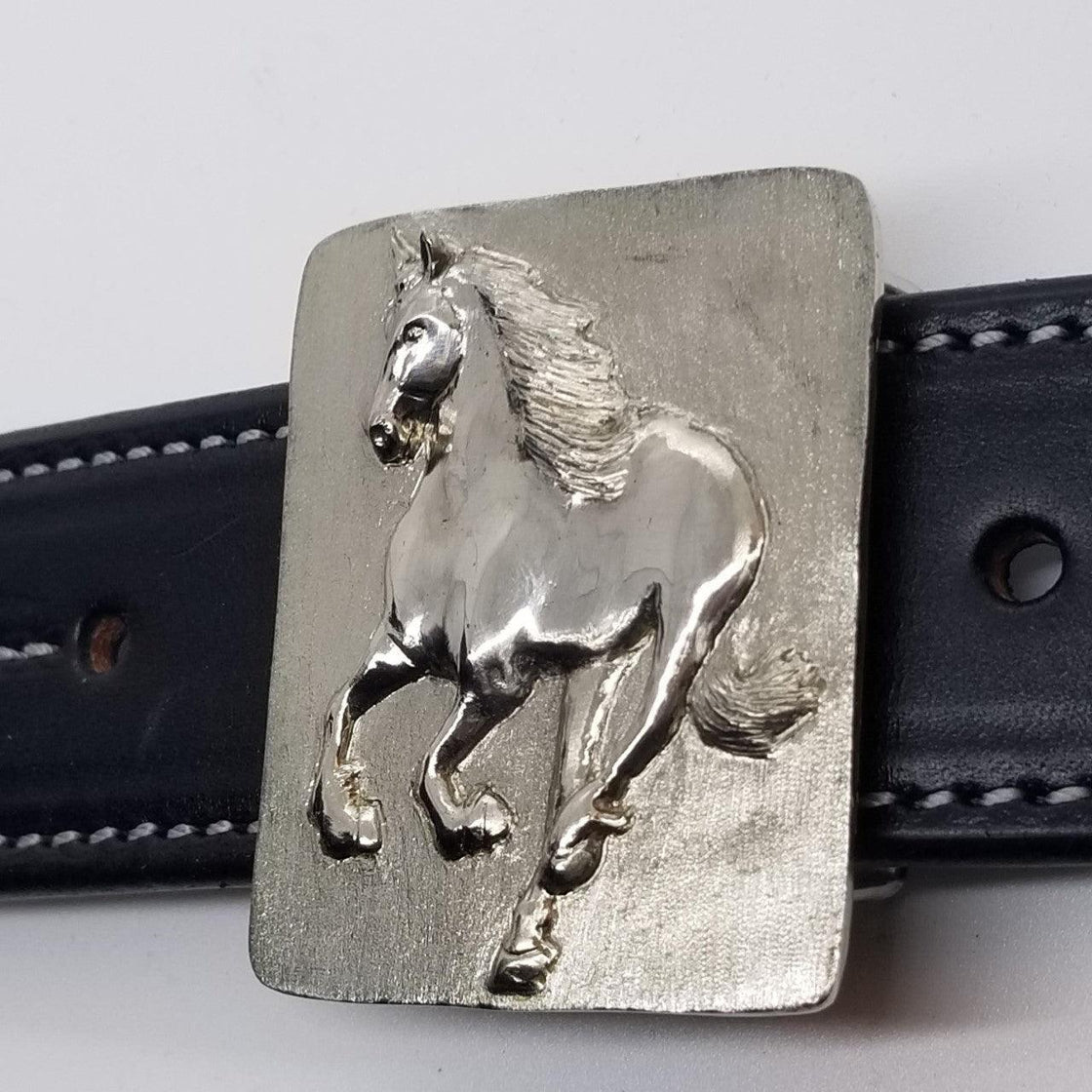 Friesian Horse Galloping Buckle - Tempi Design Studio