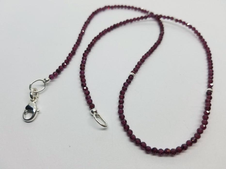 Garnet Bead Necklace - Tempi Design Studio