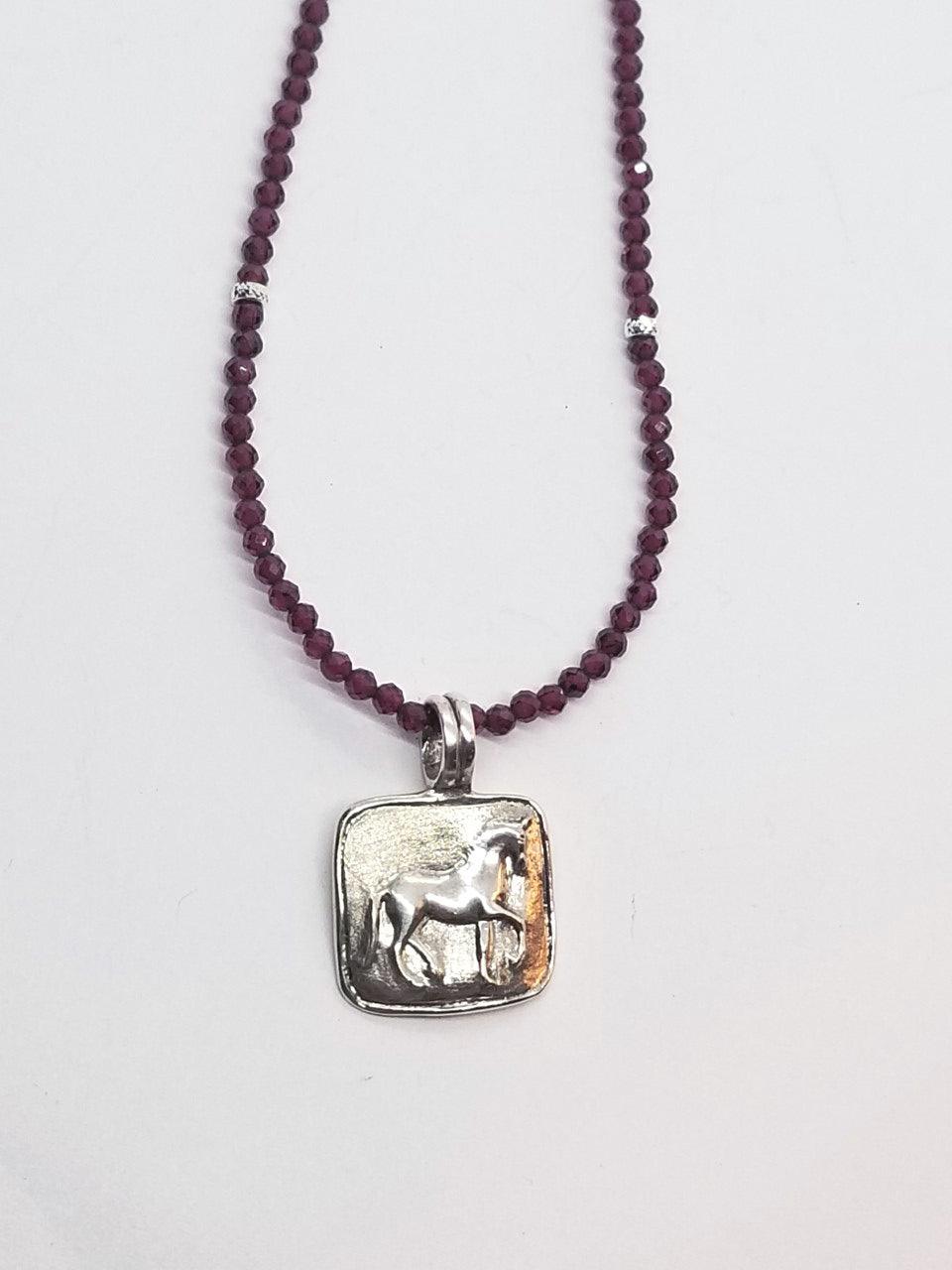 Garnet Bead Necklace - Tempi Design Studio