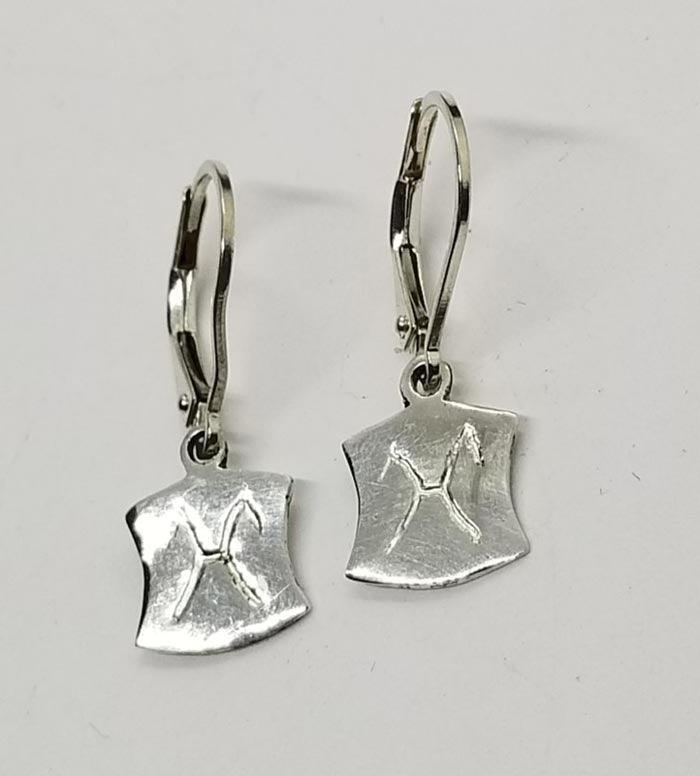 Horse Breed Logo Lever Back Earrings - Tempi Design Studio