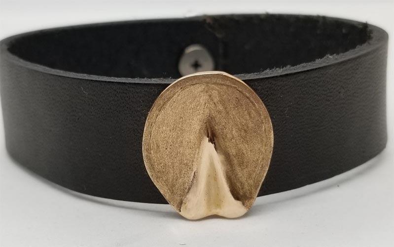 Horse Hoof Slide on Leather Cuff Bracelet - Tempi Design Studio