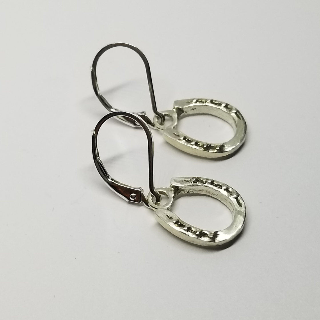 Horse Shoe Lever Back Earrings - Tempi Design Studio
