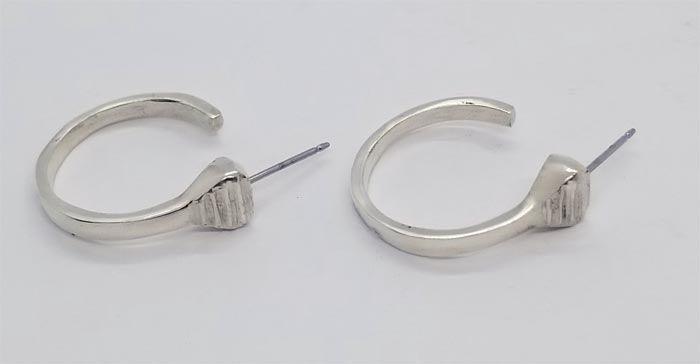 Horse Shoe Nail Hoop Earrings