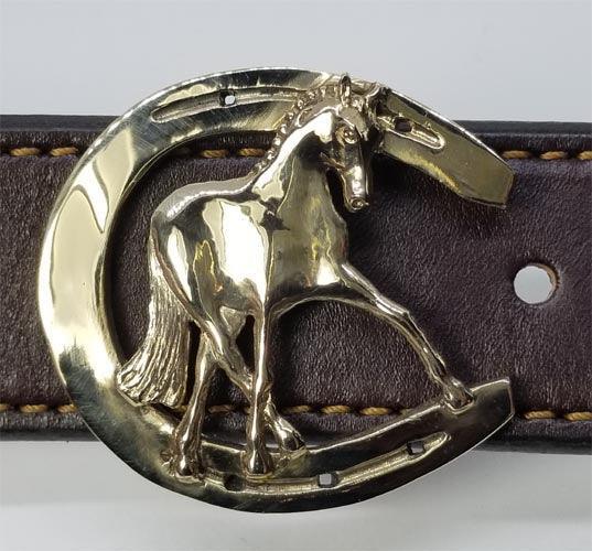 Horse Shoe with Half Pass Horse Buckle Large - Tempi Design Studio