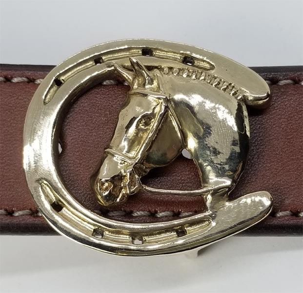 Horse Shoe with Hunter Horse Head Buckle