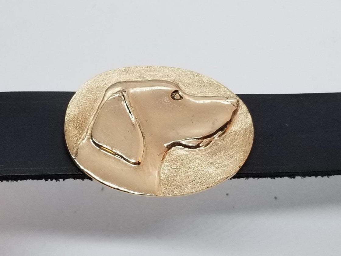 Hound Dog Slide on Leather Cuff Bracelet - Tempi Design Studio