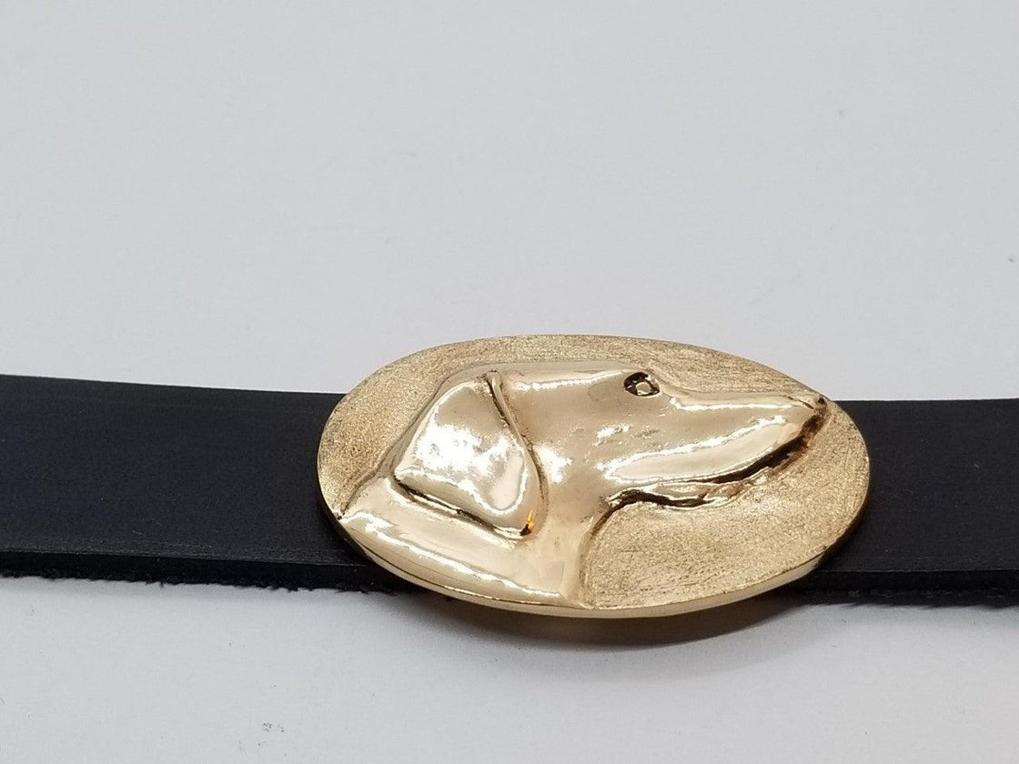 Hound Dog Slide on Leather Cuff Bracelet - Tempi Design Studio